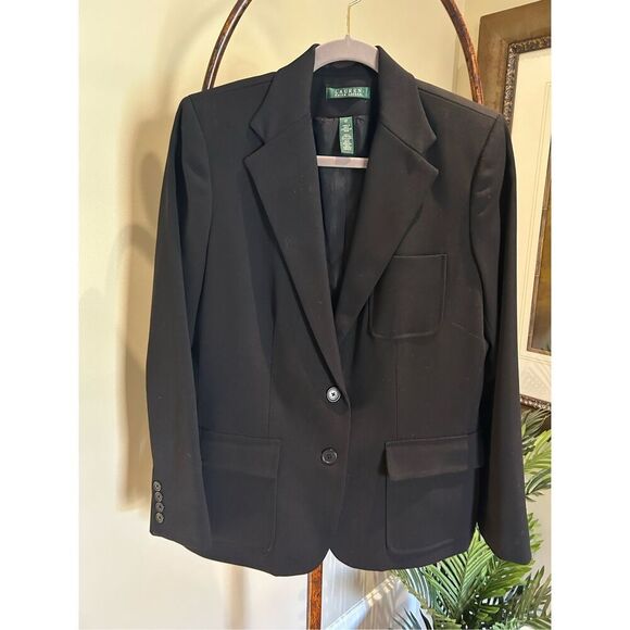 LAUREN by Ralph Lauren Black Blazer Size 12 - Picture 1 of 7